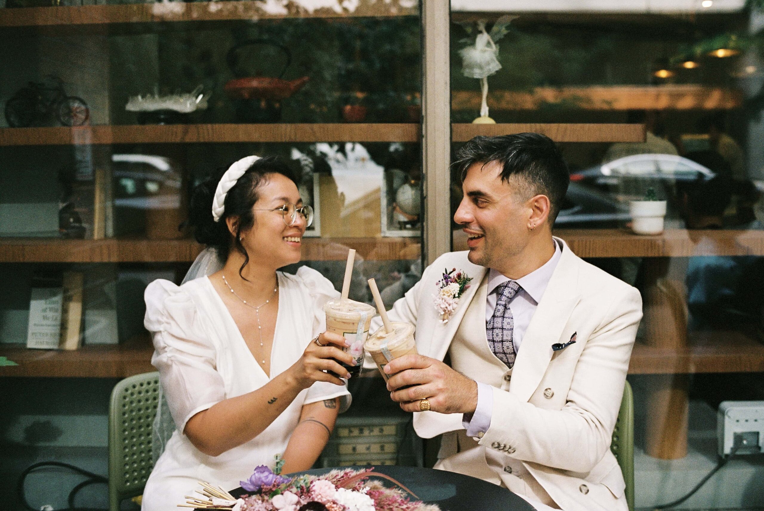 Film wedding portrait